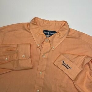 Polo Ralph Lauren Button Down Shirt Men XXL Trump National Bedminster Orange L/S